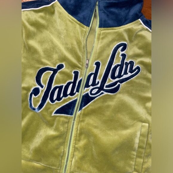 Jaded London Green Velour Jacket Cropped Top - Picture 6 of 11